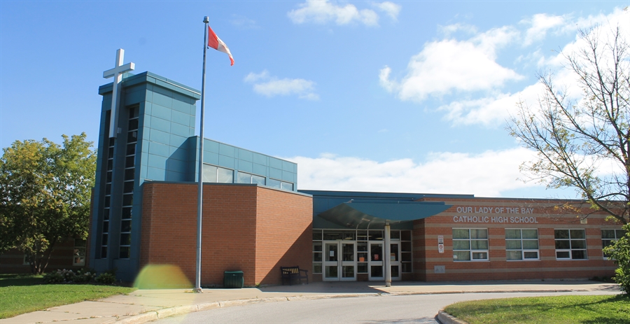 Our Lady Of The Bay Catholic High School Front Door Exterior Picture.jpg